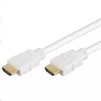 PremiumCord HDMI High Speed+ Ethernet kabelis, baltos, paauksuotos jungtys, 10 m