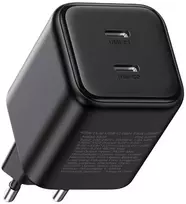 Įkroviklis Ugreen GaN 45W 2xUSB-C - juoda