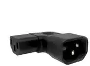 Premiumcord Kampinis adapteris IEC C13 į IEC C14, šoninė įtampa 230 V, 10 A