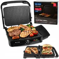 Elektrinis kontaktinis grilis–sumuštinių keptuvas PANINI 2500 W, atverčiamas 180°