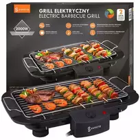 Elektrinis grilis 2000 W – stalo ir pastatomas BBQ su grotelėmis