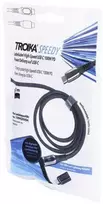 USB kabelis Troika greito įkrovimo kabelis, 1 m, USC-C į „Lightning“ adapteris, juodas