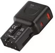 Įkroviklis Mobile Origin 35W Travel Adapteris, EU/US/UK/AU PW25, juodas