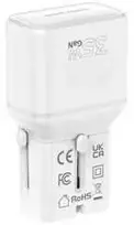 Įkroviklis Mobile Origin 35W Travel Adapteris, EU/US/UK/AU PW25, baltas