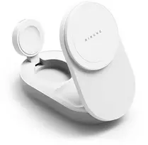 Ringke QI2.2 25W 3in1 Magnetic MagSafe belaidis sulankstomas įkroviklis baltos spalvos