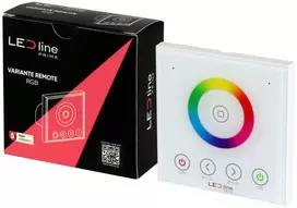 LED valdiklio pultas, montuojamas sienoje, su spalvų ratu, RGB, RF 2,4GHz, TUYA, VARIANTE, LED line PRIME