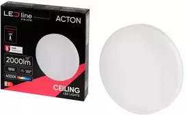 Led Line Prime LED šviestuvas, paviršinis, ACTON 18W 2000lm 4000K IP54 apvalus su judesio jutikliu