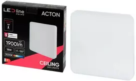 Activeshop Led Line Prime LED šviestuvas, paviršinis, ACTON 18W 1900lm 3000K IP54 kvadratinis su judesio jutikliu