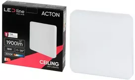 Led Line Prime LED šviestuvas, paviršinis, ACTON 18W 1900lm 3000K IP54 kvadratinis