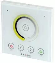 Port Designs LED valdiklio pultas, montuojamas sienoje, su ratuku, DIM/CCT, RF 2,4GHz, TUYA, VARIANTE, LED line PRIME