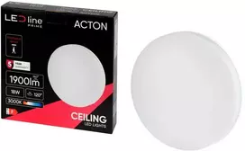 Led Line Prime LED šviestuvas, paviršinis, ACTON 18W 1900lm 3000K IP54 apvalus su judesio jutikliu