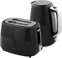 Skrudintuvas Aosom Virdulio ir skrudintuvo rinkinys, 1,7 l, 20,4x15,6x23,3 cm, juoda, nerūdijantis plienas