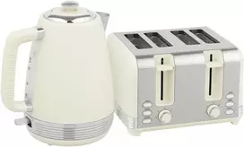 Skrudintuvas Aosom Virdulio ir skrudintuvo rinkinys, 1,7 l, 21,1x16,5x25,2 cm, kreminės spalvos, nerūdijantis plienas