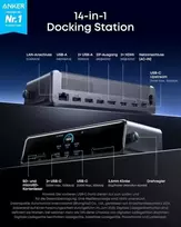 Anker Prime Docking Station (14-in-1, Triple Ekranas, DisplayLink) | A83B33A1