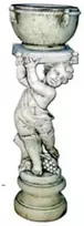 Sodo skulptūra-gėlių vazonas Berniukas D27cm H105cm