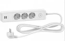 Ilgintuvas su įžeminimu ir USB jungties lizdu Schneider Electric 3viet./3m/3x1.5mm2 baltas