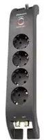 Ilgintuvas su 1800J perkrovos apsauga Philips 4-viet./2m/3x1.5mm/TV juodas