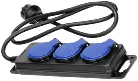 Ilgintuvas su įžeminimu IP44 3-viet./3m/3x1.5mm2 H05RR-F
