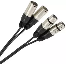 Dvigubas XLR/f-XLR/m kabelis Plugger 0,6m Easy