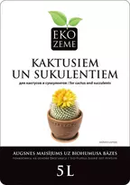 Substratas kaktusams ir sukulentams Eko Zeme 5L biohumuso pagrindu