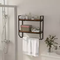 Promotions Lentyna virš tualeto, 58.4x20.3x58.4 cm, ruda, metalinis rėmas