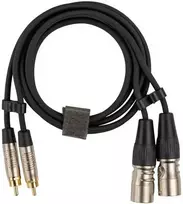 Fuj:tech 2 x RCA uros – 2 x XLR uros audiokaapeli, 3 m, musta