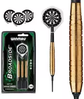 Smiginio strėlytės Winmau Broadside Brass 16 g Barrel / ~18 g Full Weight soft tip