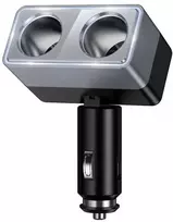 Smart dual cigarette lighter car charger Hoco 2 lighter jungtys max 240W/24V Z65 juodas