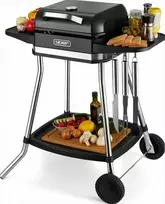 Roast Master Elektrinis sodo grilis 5-in-1 didelis pastatomas, didelė galia 3050W, bedūmis su termometru, vidaus ir lauko elektrinis kepsninė, elektrinis grilis terasai