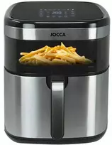 Karšto oro gruzdintuvė su displėjumi Jocca 2385 10l ner.plienas/juoda