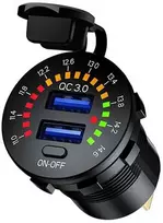 Carmotion Lizdas įkrovimui įmontuojamas USB QC 3.0+USB 6A