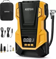 AstroAI 2-in-1 automobilinis oro kompresorius 12V/230V, 10.3 bar, geltonas