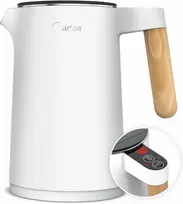 Midea elektrinis nerūdijančio plieno virdulys su temperatūros reguliavimu, 1.5 l, 2200 W, baltas