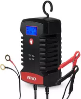 Skaitmeninis akumuliatoriaus įkroviklis AGM/GEL/LiFePO4 6A 6/12V PRO HOOK AMIO-04532