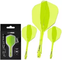 Smiginio strėlyčių integruota kotelio ir sparnelio sistema Winmau Fusion Integrated Flight Shaft 6 Intermediate Geltona