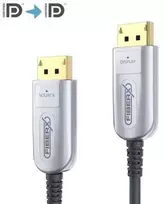 Purelink Carruzzo FiberX FX-I260-010 „DisplayPort“ kabelis 10 m Juoda, Sidabras