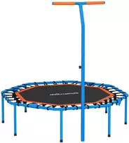 SPORTNOW Fitneso batutas, treniruočių batutas su reguliuojama rankena, stabilus ir tylus, skirtas naudoti patalpose, plienas, mėlynas