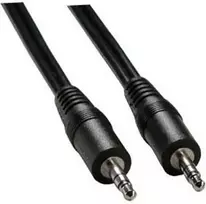 Audio Kabelis Jack (3,5mm) M - Jack (3,5mm) M, 1.2m, juoda, Logo, EOL