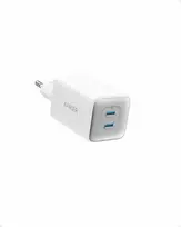 Anker 523 Nano 3 USB-C 47 W dviejų lizdų GaN sieninis įkroviklis, baltas