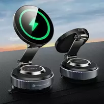 Beeasy 15 W magnetinis automobilinis laikiklis su belaidžiu MagSafe įkrovikliu, siurbtukas