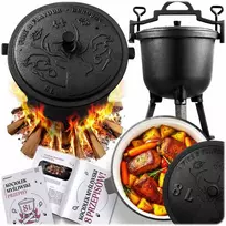 Ketaus emaliuotas puodas 8l laužo kepsninei BD-481 348100