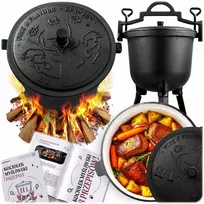 Ketaus emaliuotas puodas laužo kepsninei BD-481 348110 11 l