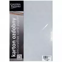Galeria Papieru Dekoratyvinis kartonas A4, Leaves pilkos spalvos, 20 vnt