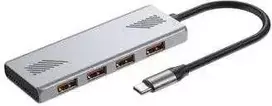 „Gembird UHB-CM-U310-A4-01“, 4 prievadų USB-A 3.2 (2 kartos) C tipo šakotuvas