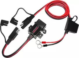 MOTOPOWER USB įkroviklis motociklui, 3,1 A, SAE jungtys, 12–24 V, MP0609AA-UK