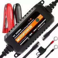 MOTOPOWER automatinis akumuliatoriaus įkroviklis 12V 1A su SAE adapteriais MP00205B