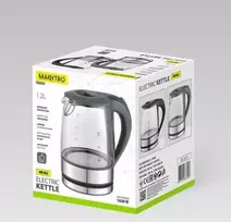 Maestro MR-062-Juodas Glass Electric Virdulys 1,2 L