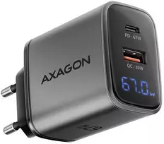 AXAGON sieninis įkroviklis 67 W, USB-A + USB-C, PD3.0/PPS/QC4+/SF | ACU-PQ67D