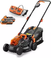 Fuxtec akumuliatorinė vejapjovė 40V 33 cm pjovimo plotis su 2x20V 2Ah ličio jonų akumuliatoriais ir dviguba įkrovimo stotimi FX-E1RM20-SET