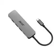 „Acer 5IN1 Type-C“ adapteris, HDMI, USB3.0, USB-C, 100 W PD, tamsiai sidabrinis